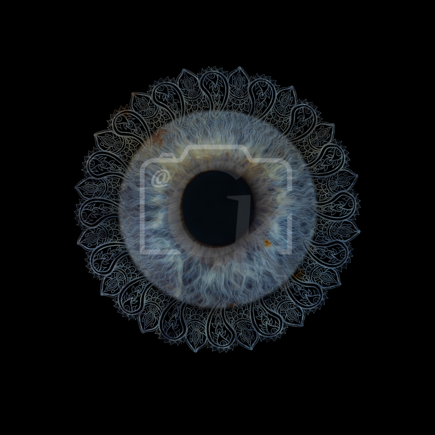 Unieke iris fotografie met artistieke nabewerking