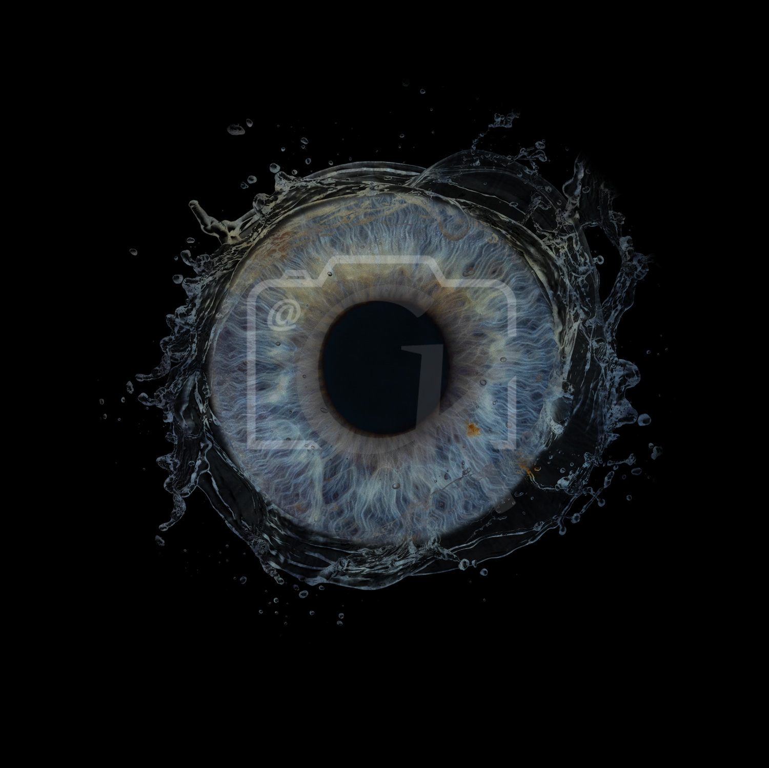 Professionele iris foto als digitaal kunstwerk