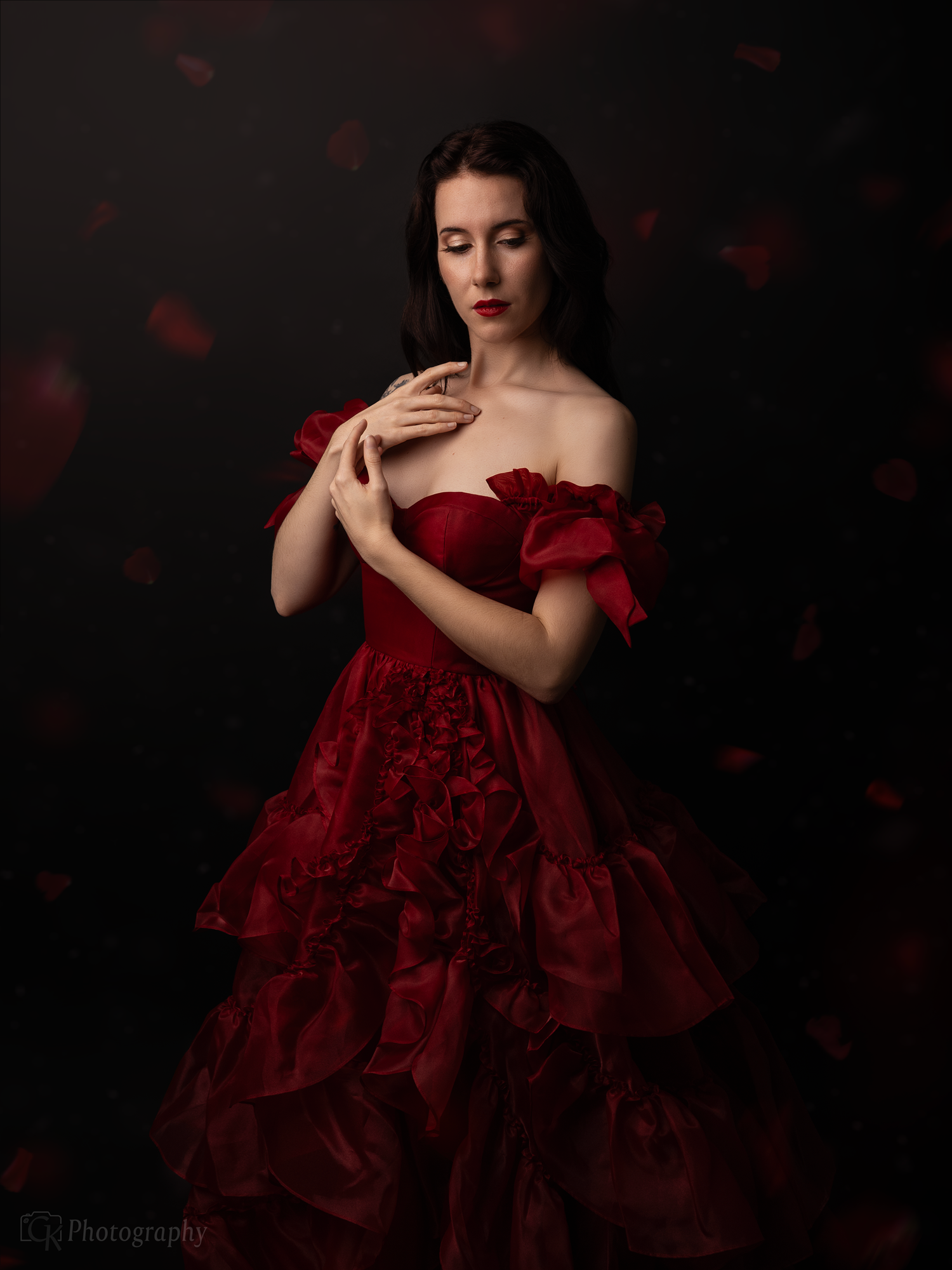 Professionele beauty portretfoto met cinematic belichting