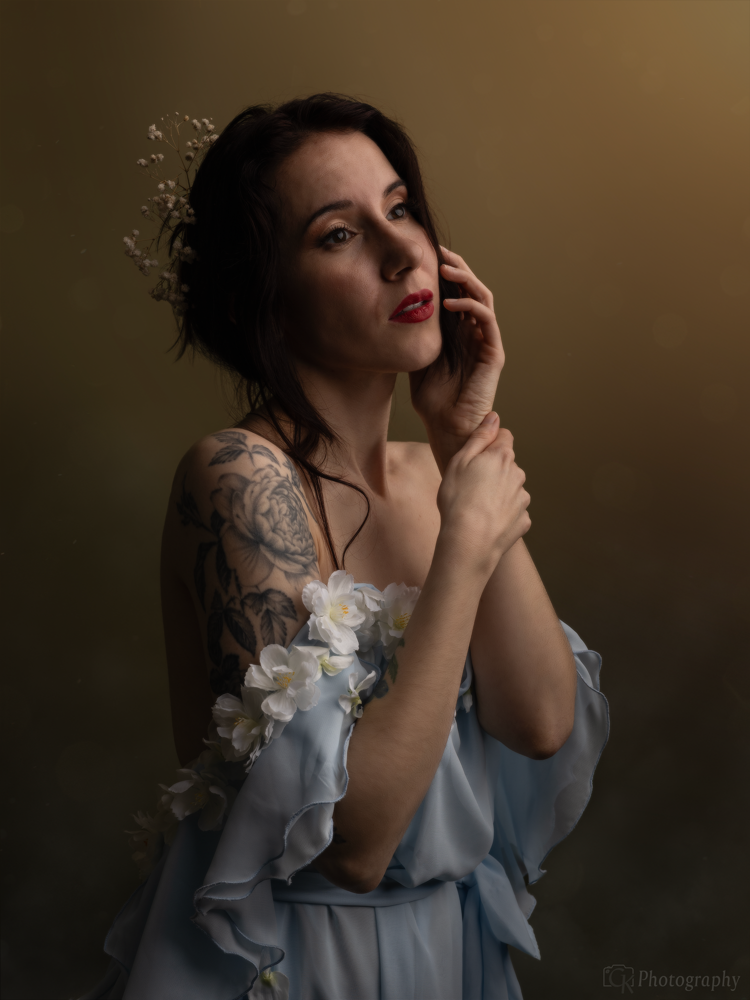 Professionele studio portretfoto met zachte belichting in Hoogeveen