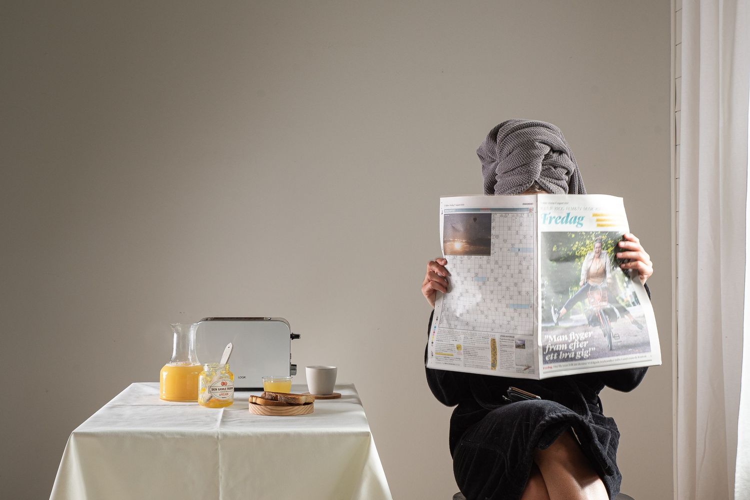 Produktfoto i studio Frukost i solljus. Fotograf Jessica Rankell Rankellfoto