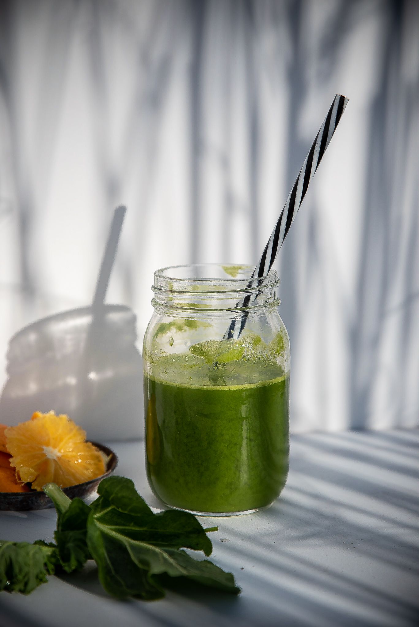 Matfoto. Grön Smoothie. Fotograf Jessica Rankell Rankellfoto
