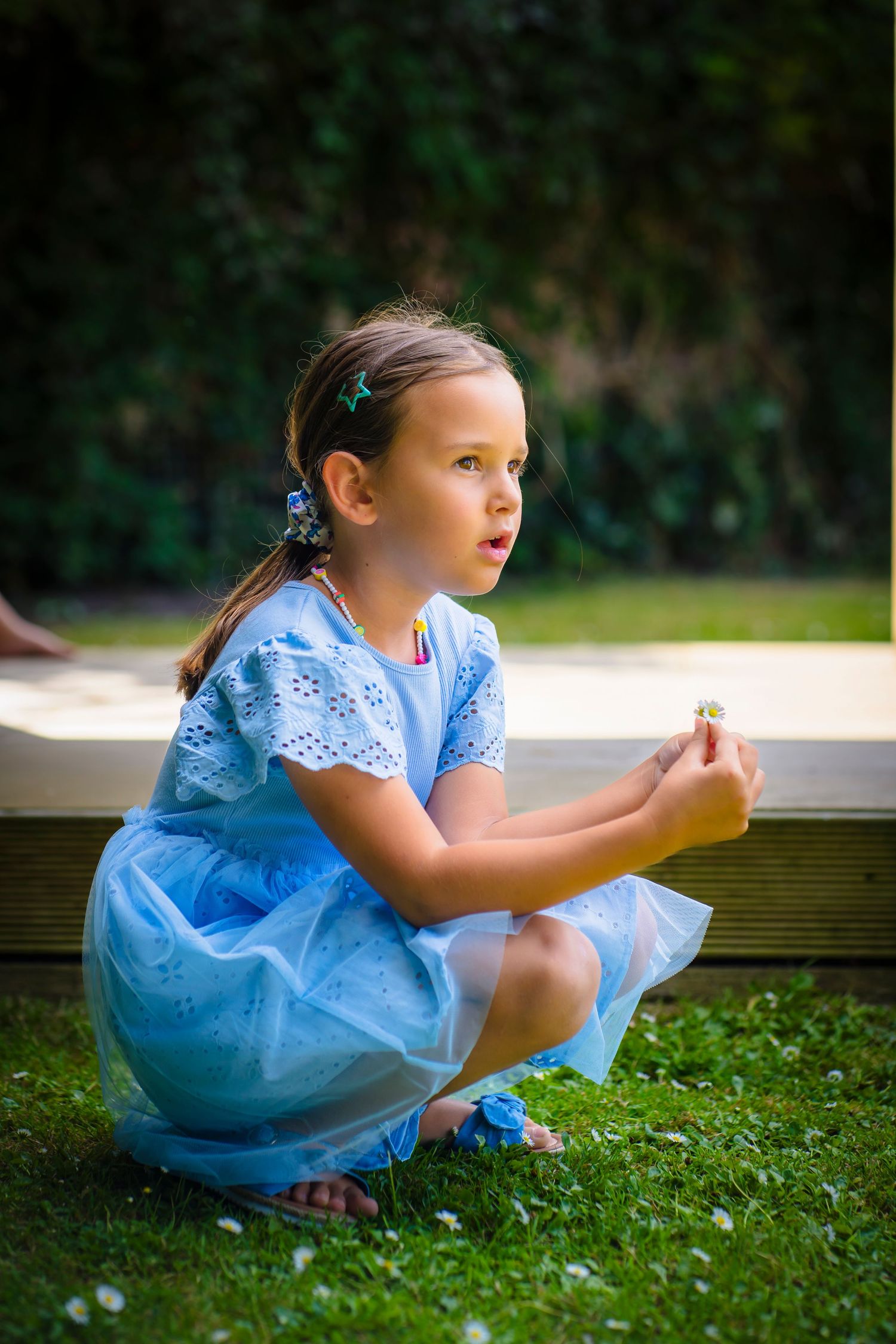 A beautiful portrait taken at a celebration.