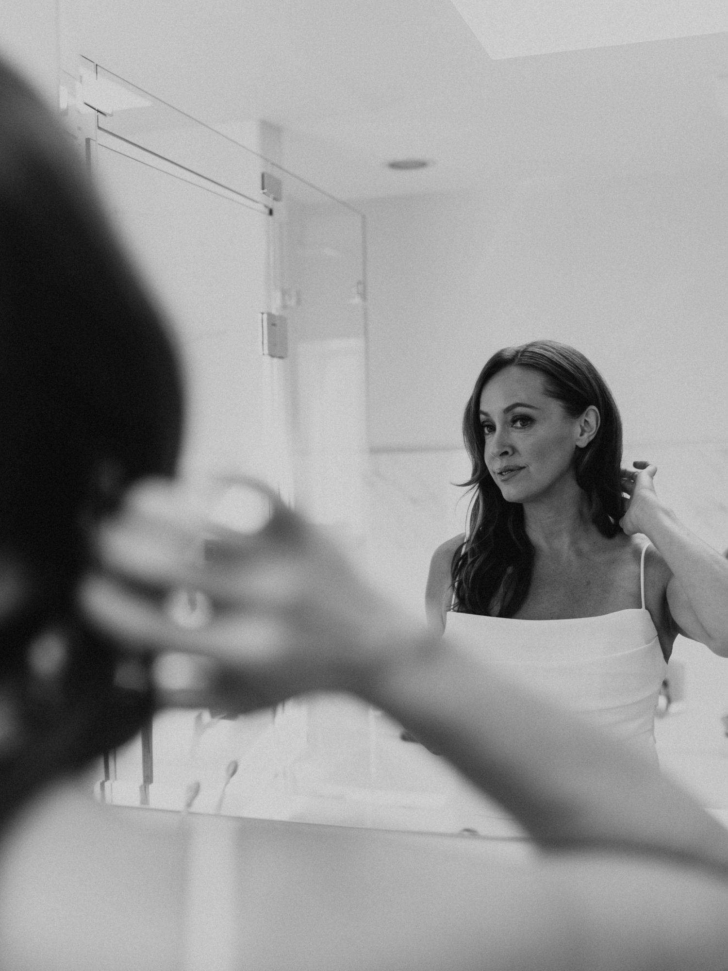 Documentary style wedding moment between bride and groom in Vancouver