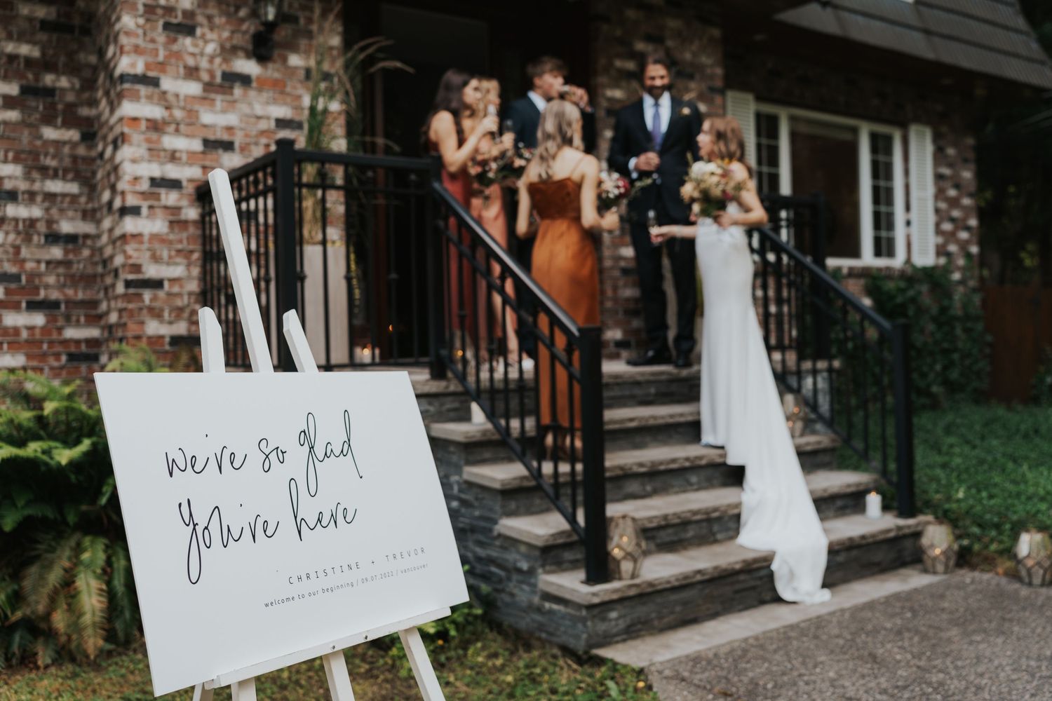 Documentary style wedding moment between bride and groom in Vancouver