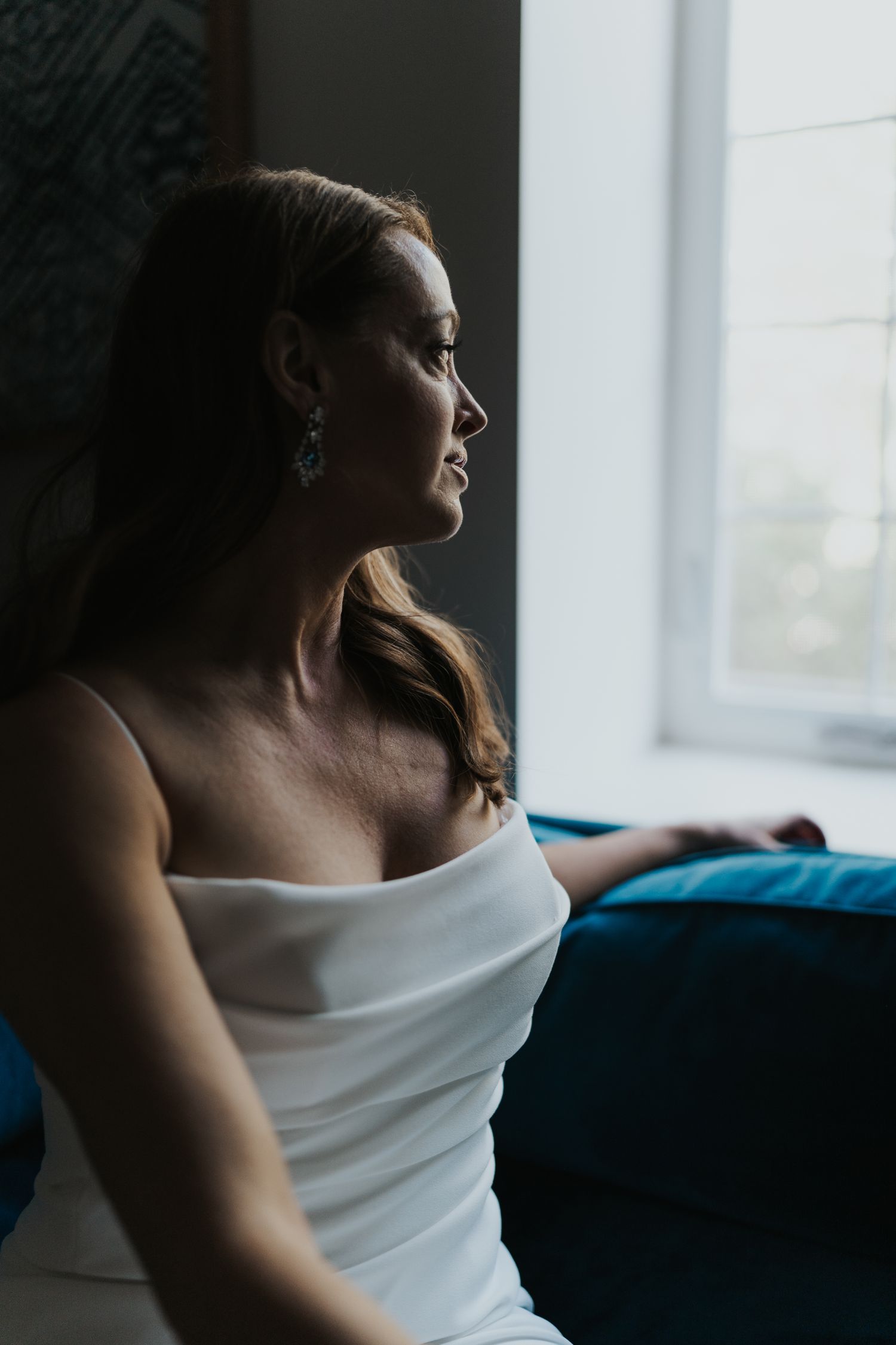 Documentary style wedding moment between bride and groom in Vancouver