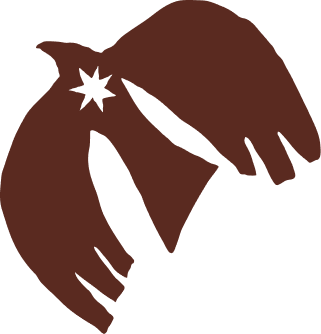 Brown dinosaur silhouettes arranged in a decorative border pattern.