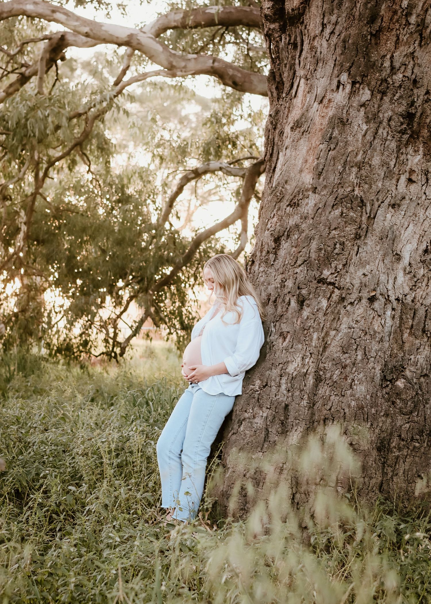 Golden hour maternity photography family session Wagga Wagga