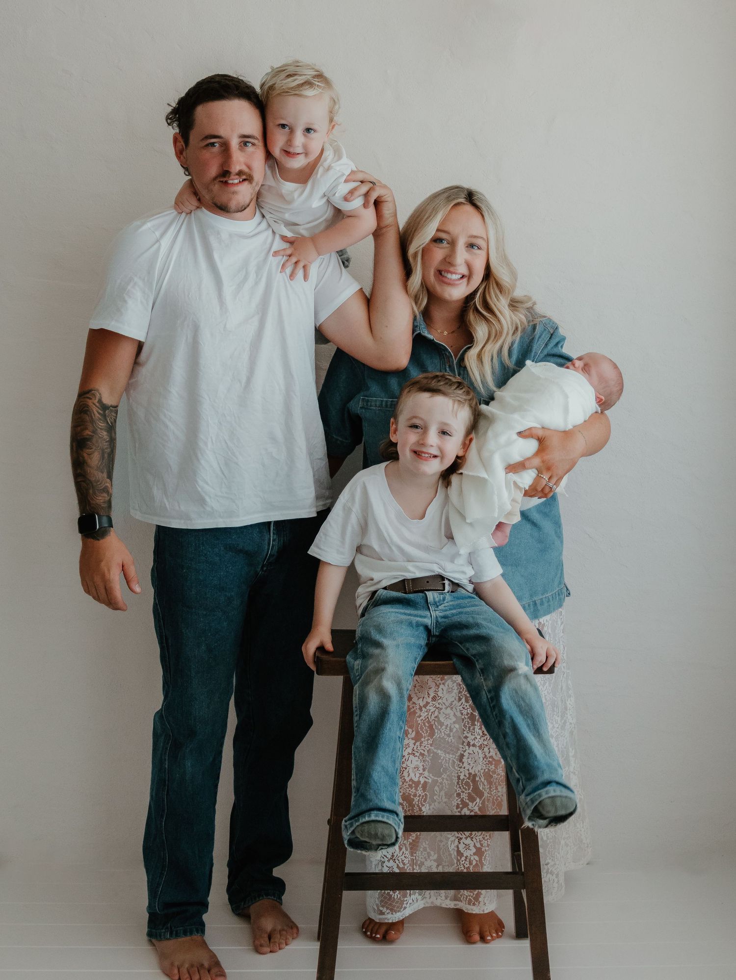 Family newborn photography in home studio Wagga Wagga capturing connection