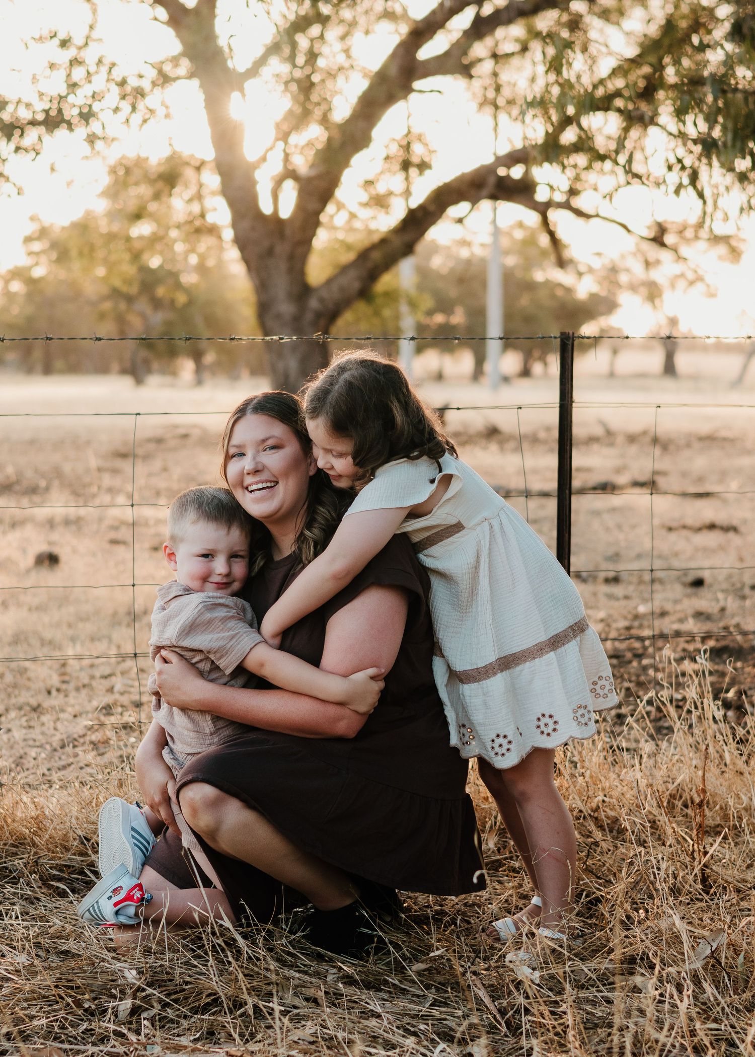 Family photography session golden hour capturing love and connection Wagga Wagga