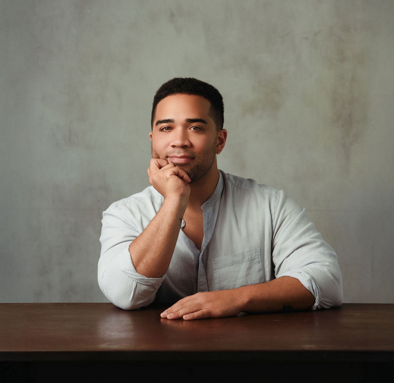 Cinematic studio portrait for a professional therapist in Los Angeles.