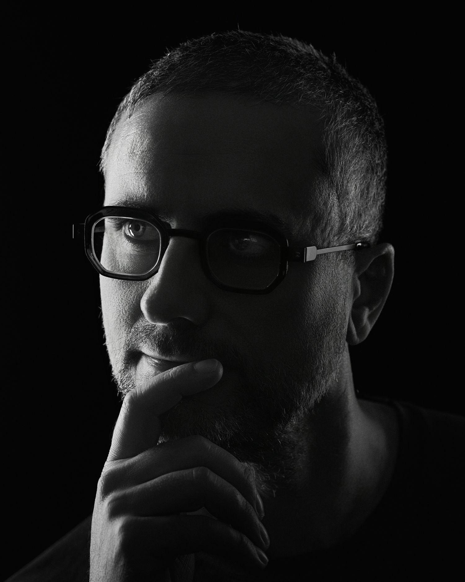 Studio self-portrait of Los Angeles portrait and documentary photographer Afonso Salcedo