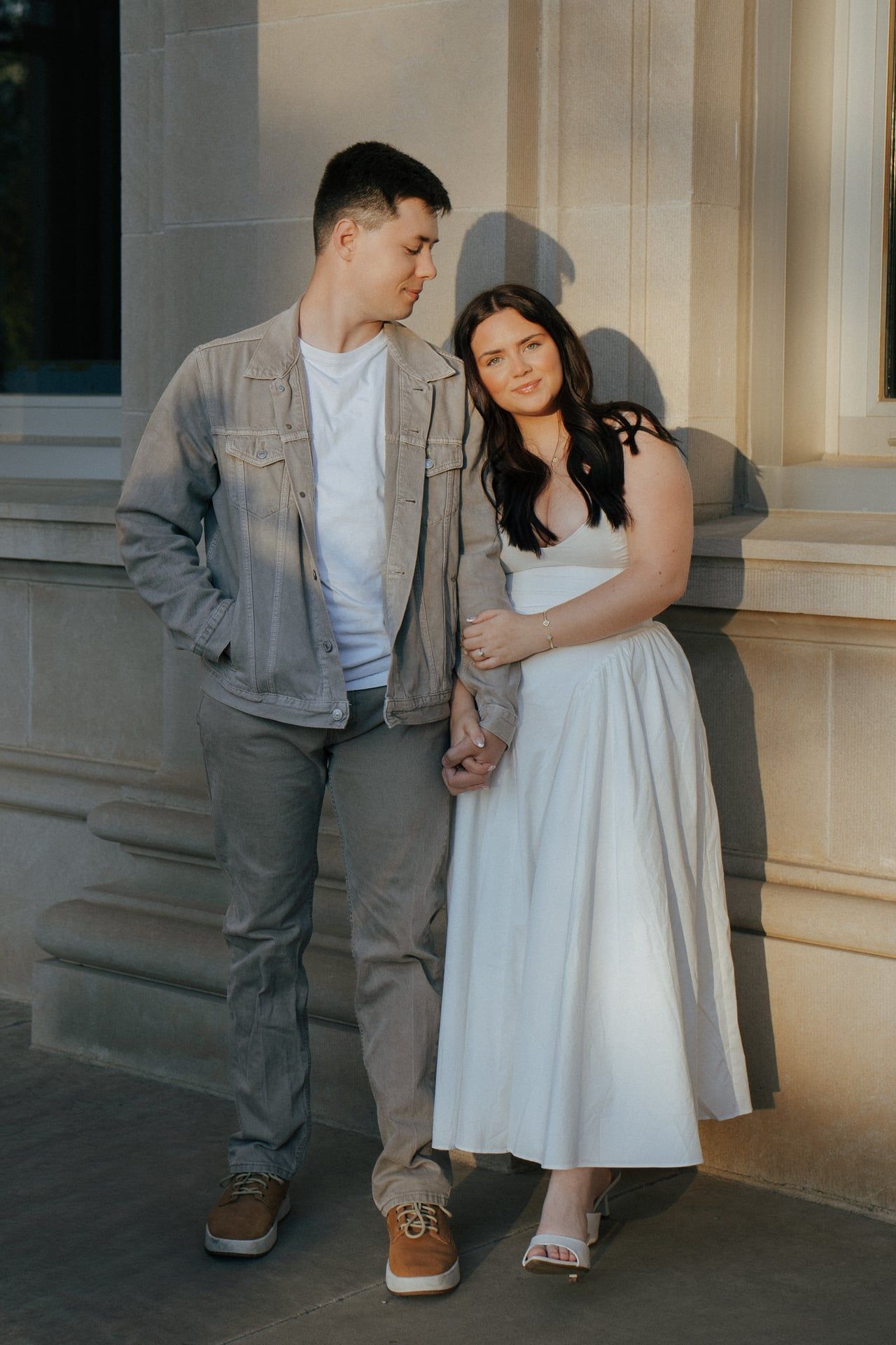 couple at state capitol library building