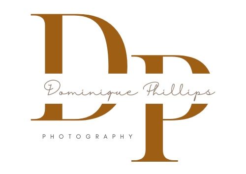 Brown and beige logo design for Dominique Phillips Photography.
