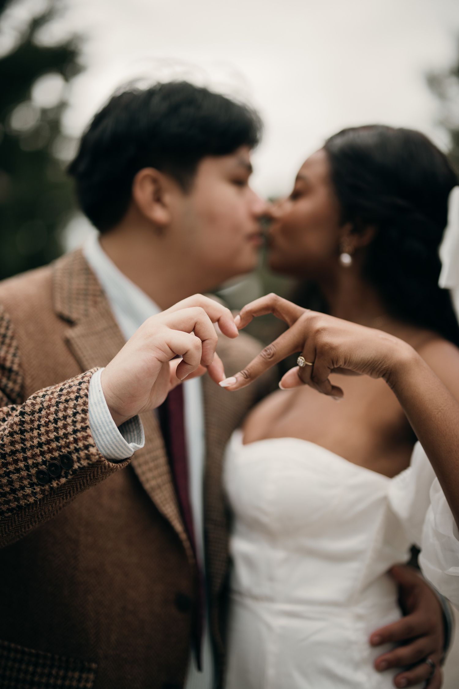 Romantic elopement session stroll through the lush greenery of Piedmont Park, Midtown.