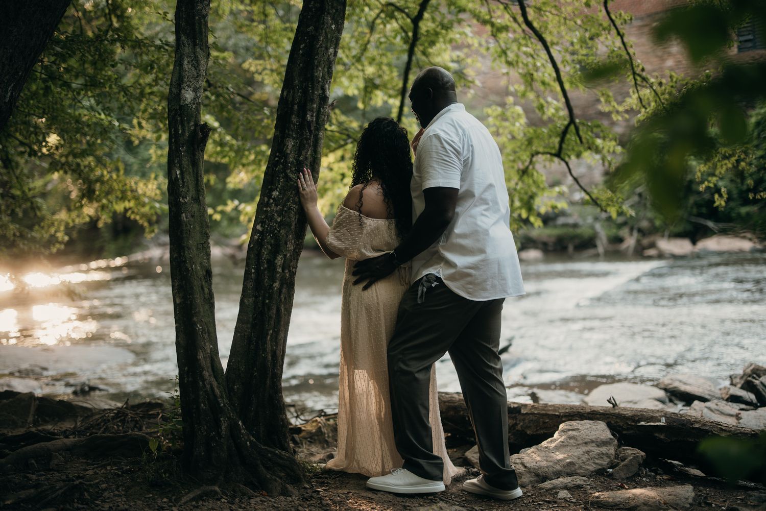 nature engagement photos black people, black engagement photos roswell, roswell black couples, black wedding photos, black wedding photos