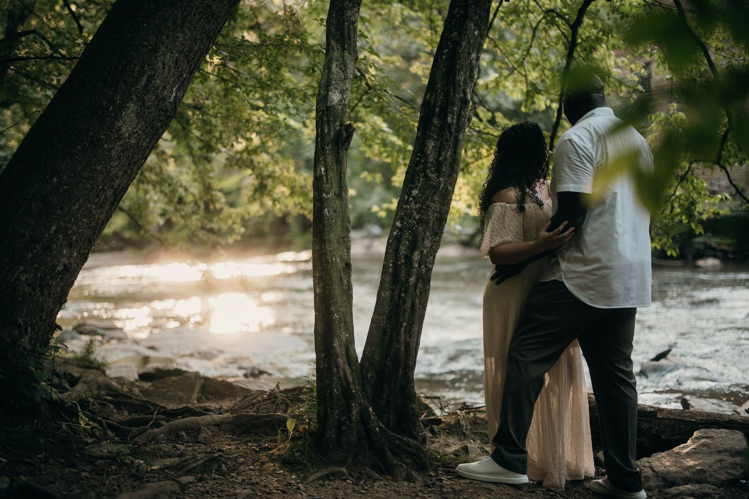 nature engagement photos black people, black engagement photos roswell, roswell black couples, black wedding photos, black wedding photos