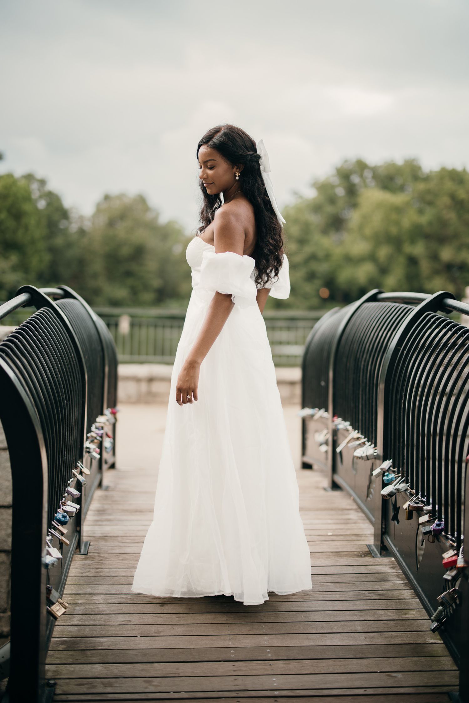 Atlanta wedding photographer capturing a couple at the Piedmont Park Active Oval at sunset.