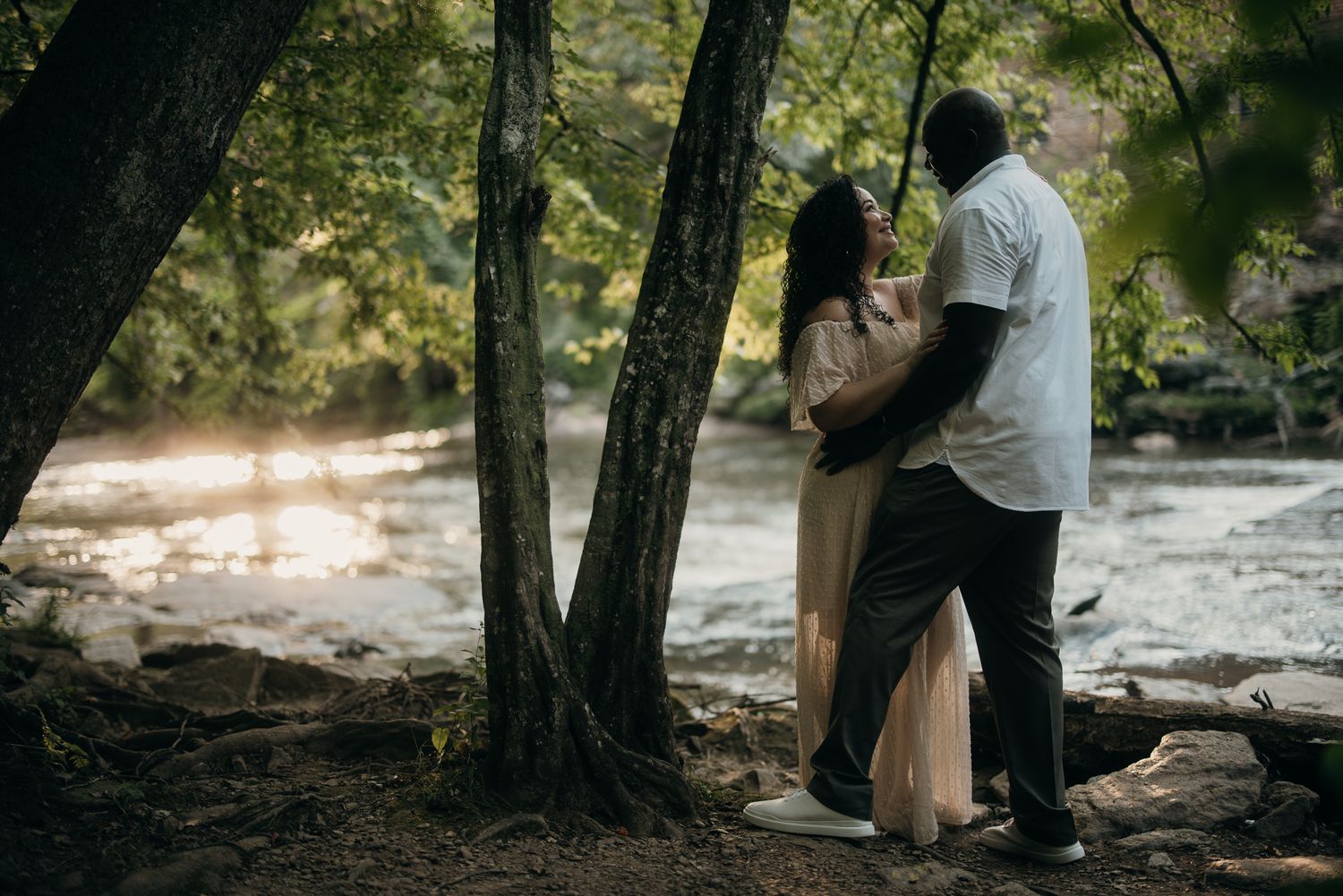black roswell mills photos, black couple roswell mills, wedding production company atlanta, engagement photos atlanta, roswell engagements