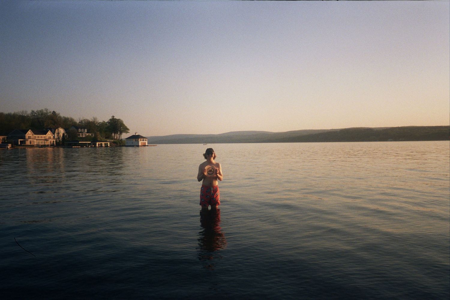 A man standing in a body of water