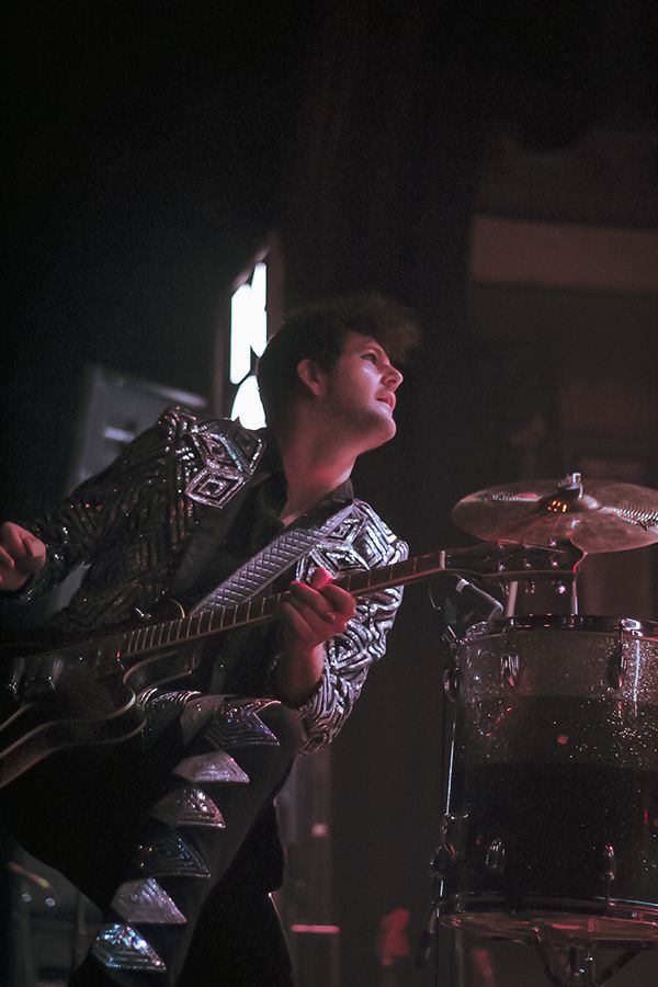A man playing guitar