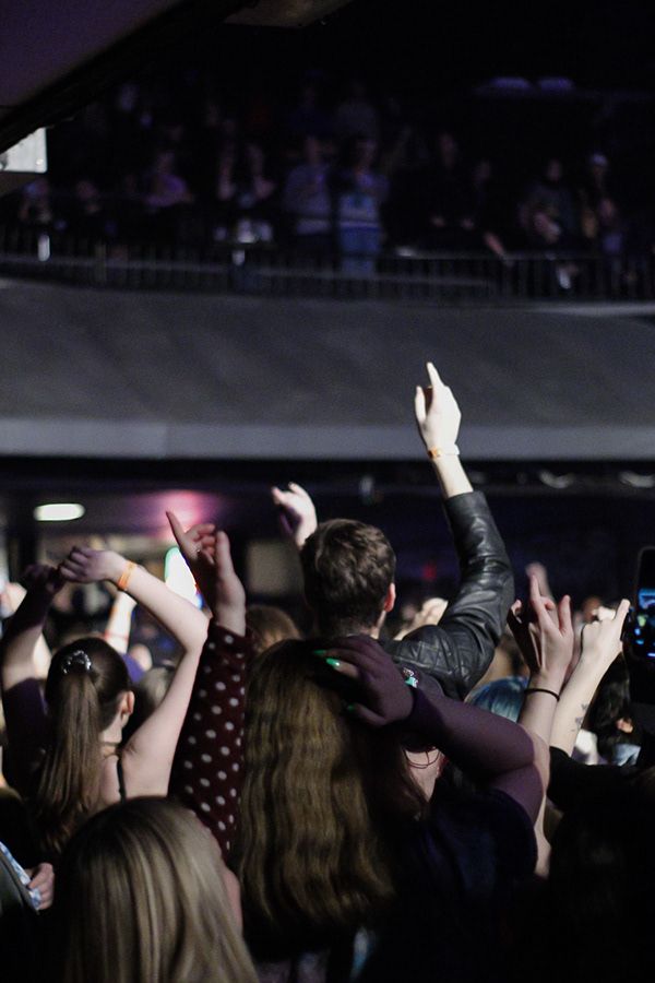 A crowd of people