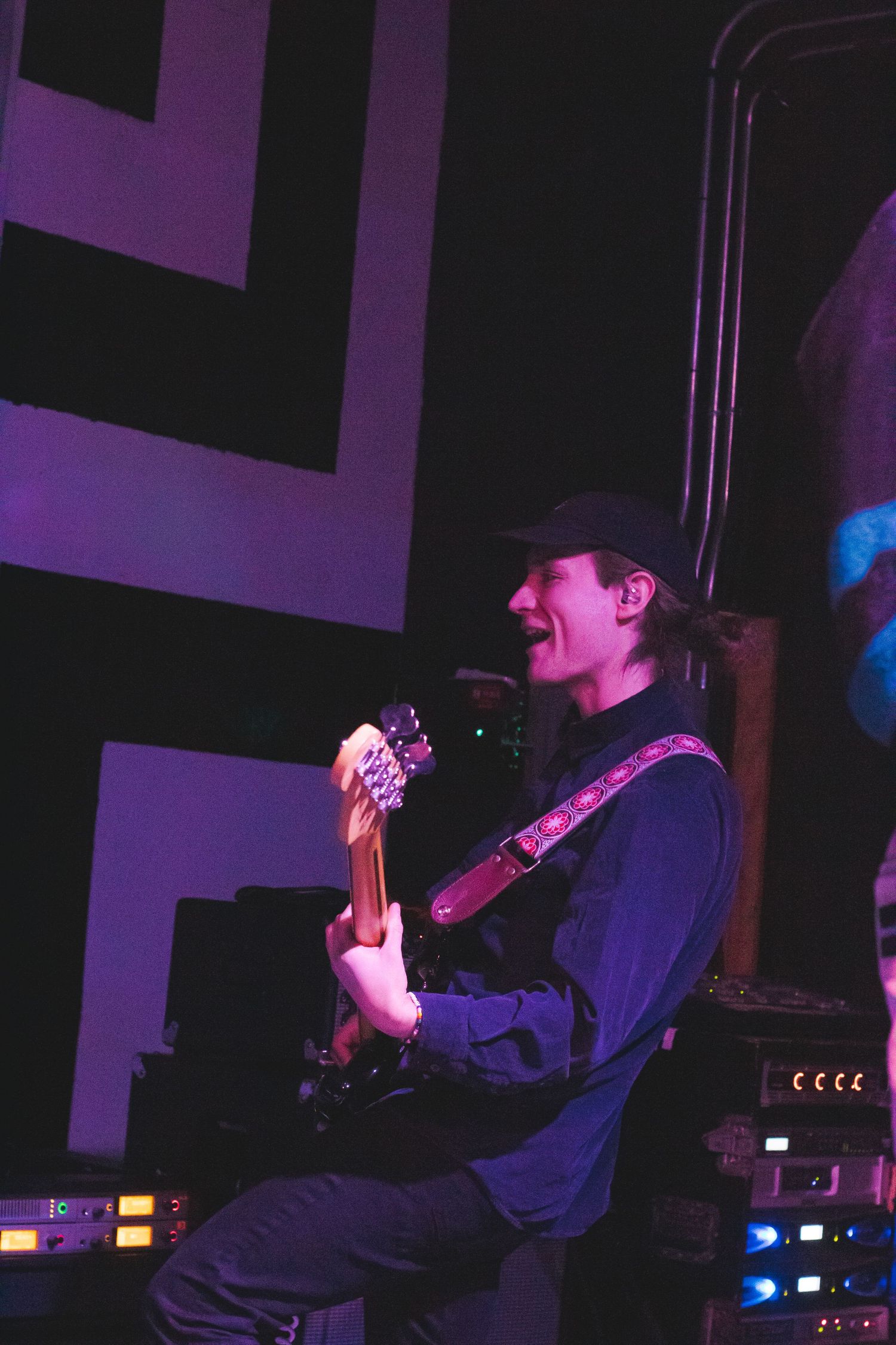 A man playing guitar