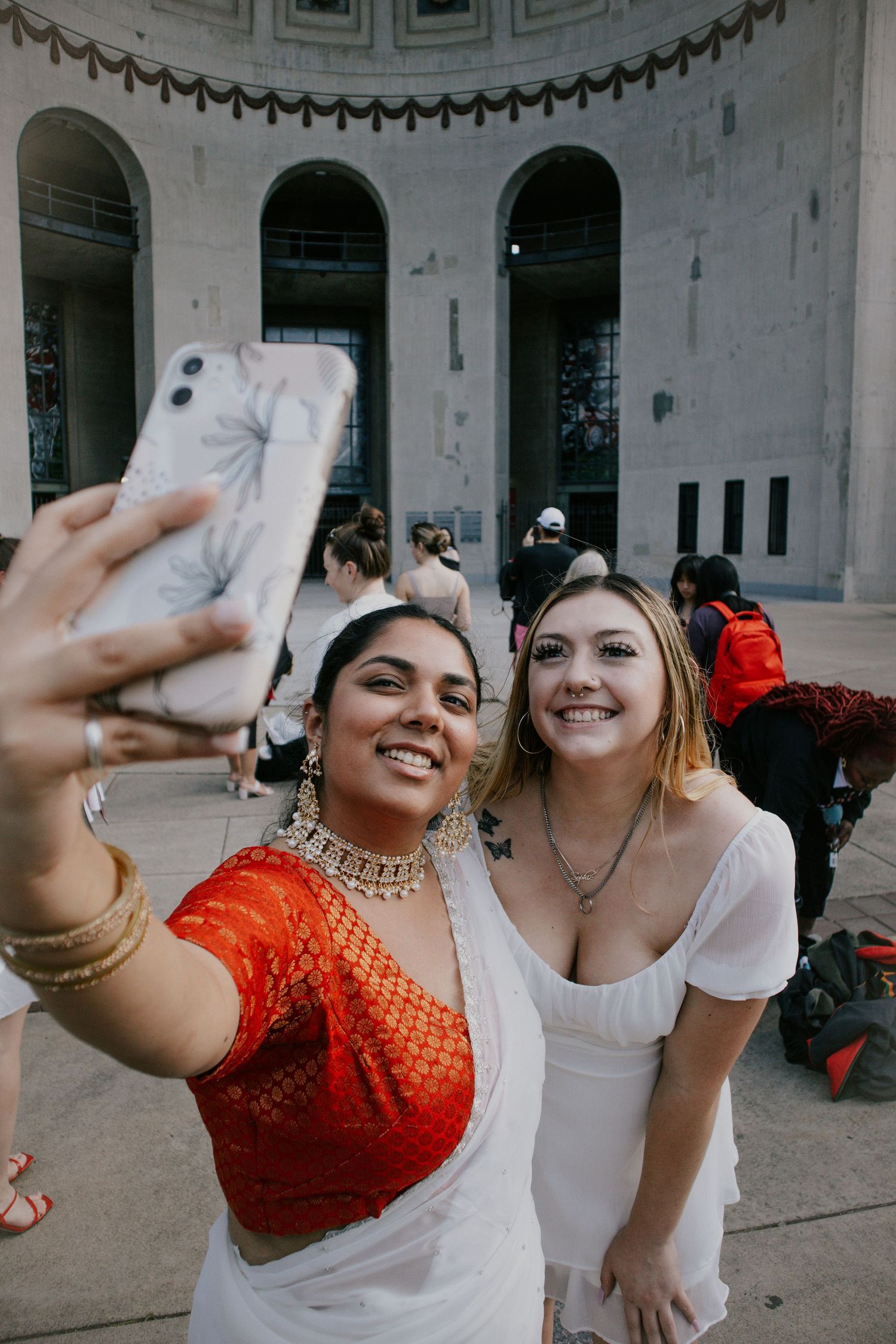 Two women taking a selfie
