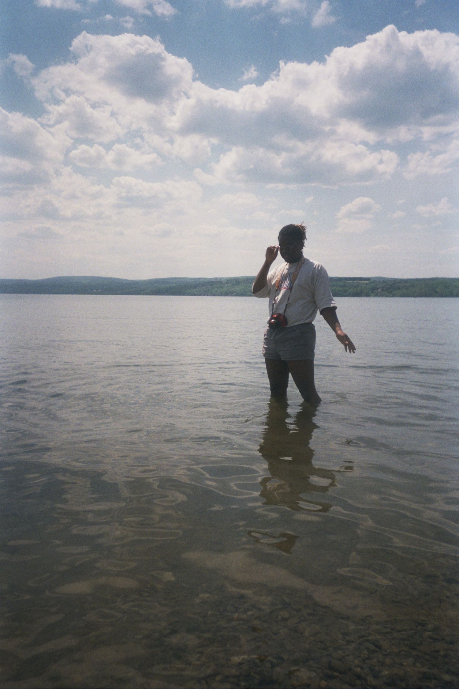 A man standing in a body of water