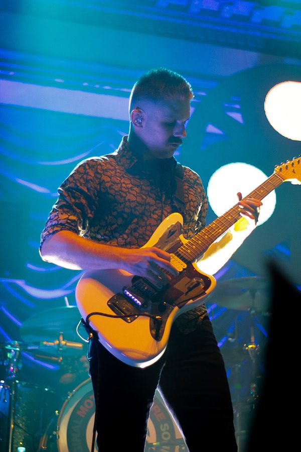 A man playing guitar