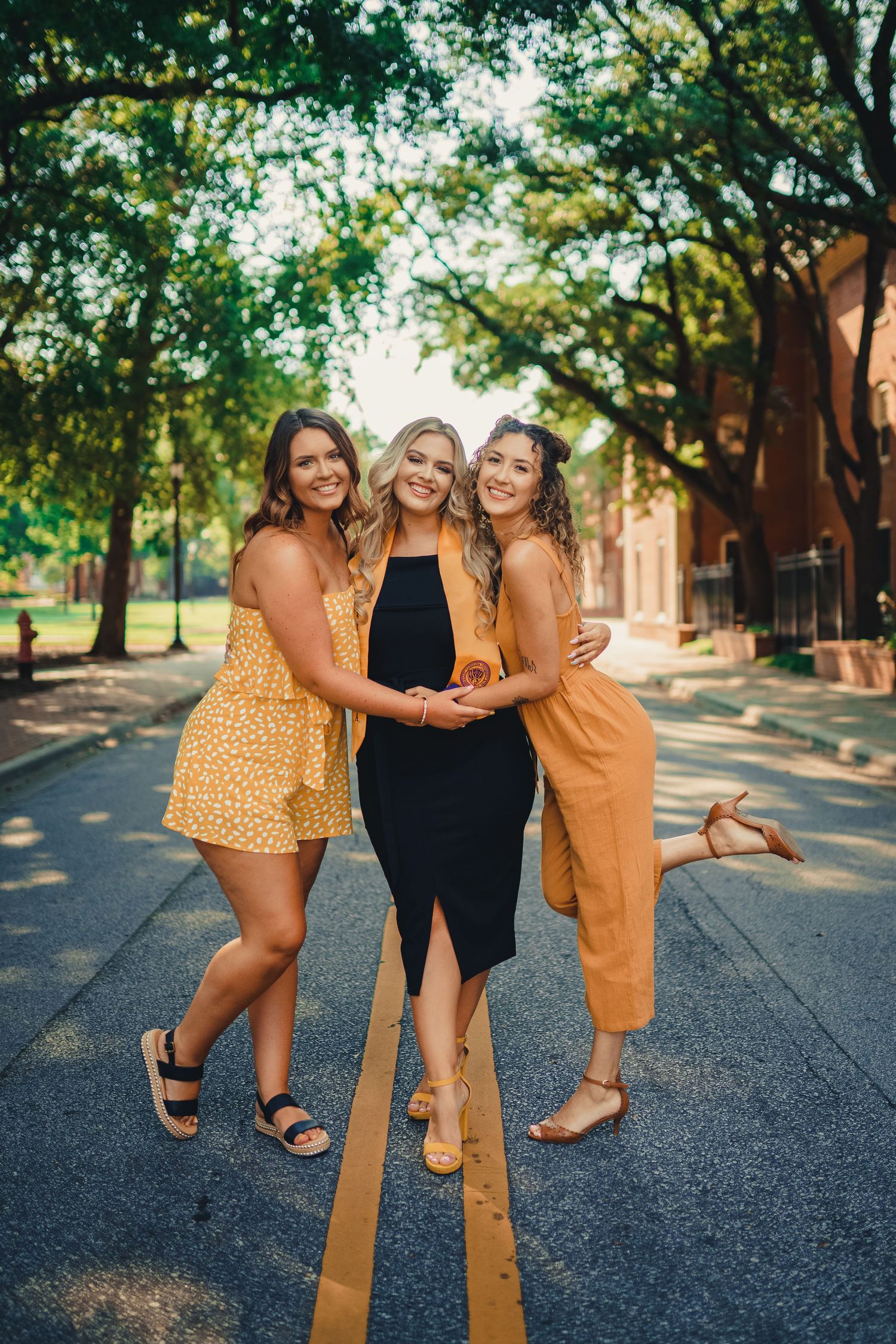 ECU grad session on campus with friends