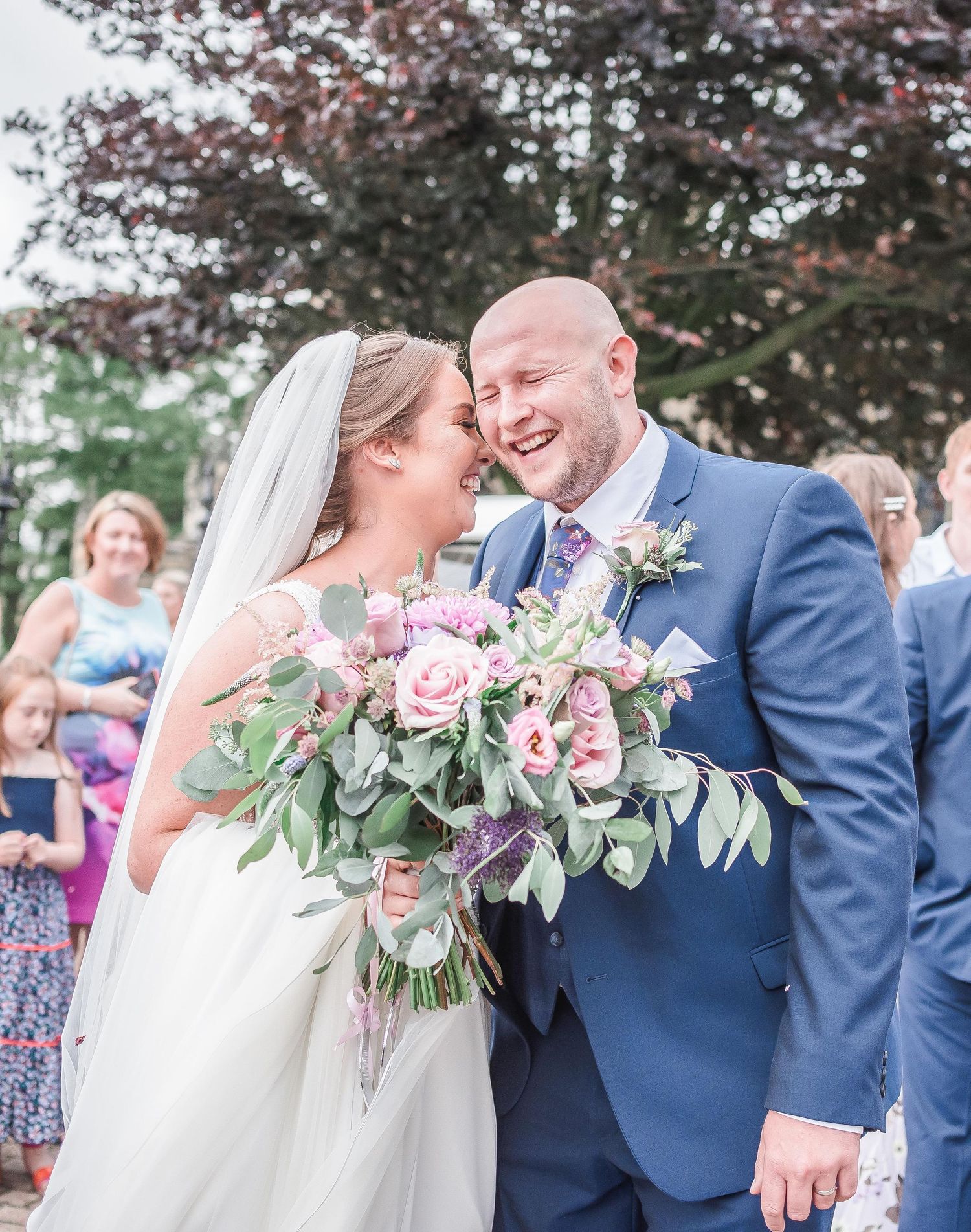 bride and groom bradfield church wedding