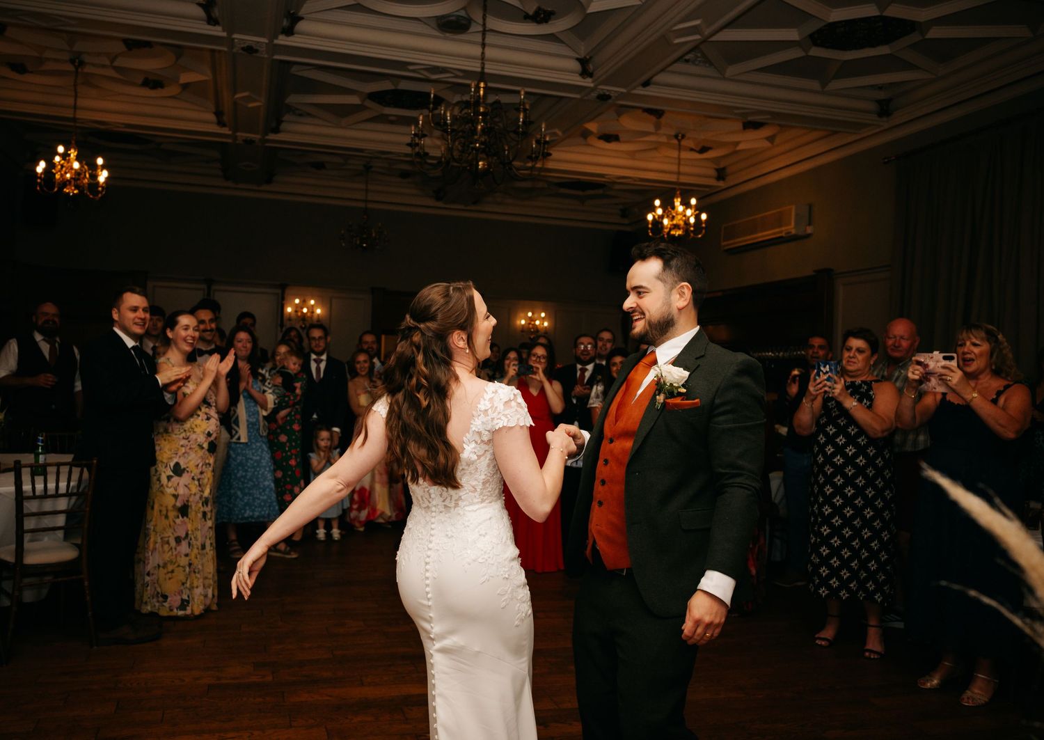 Laura and Matthew's first dance at their Peak District wedding