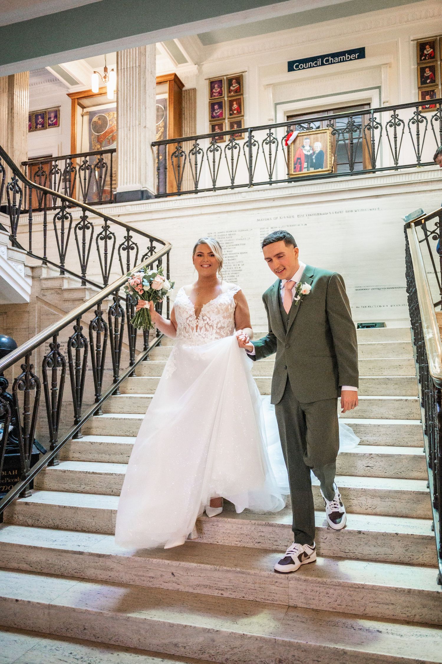 barnsley town hall yorkshire winter wedding photography natural photographer