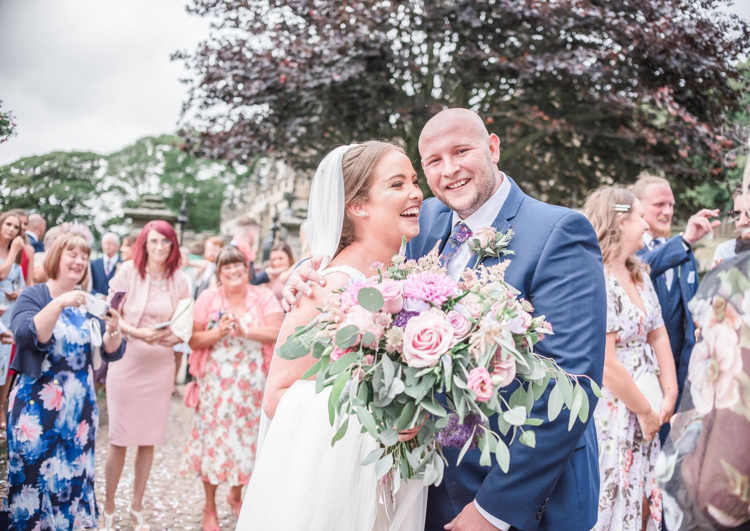 bride and groom bradfield church wedding