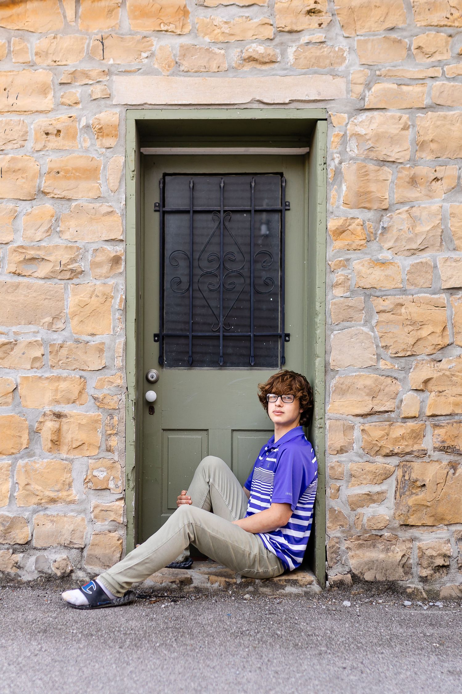 Senior boy portrait Delphi, IN