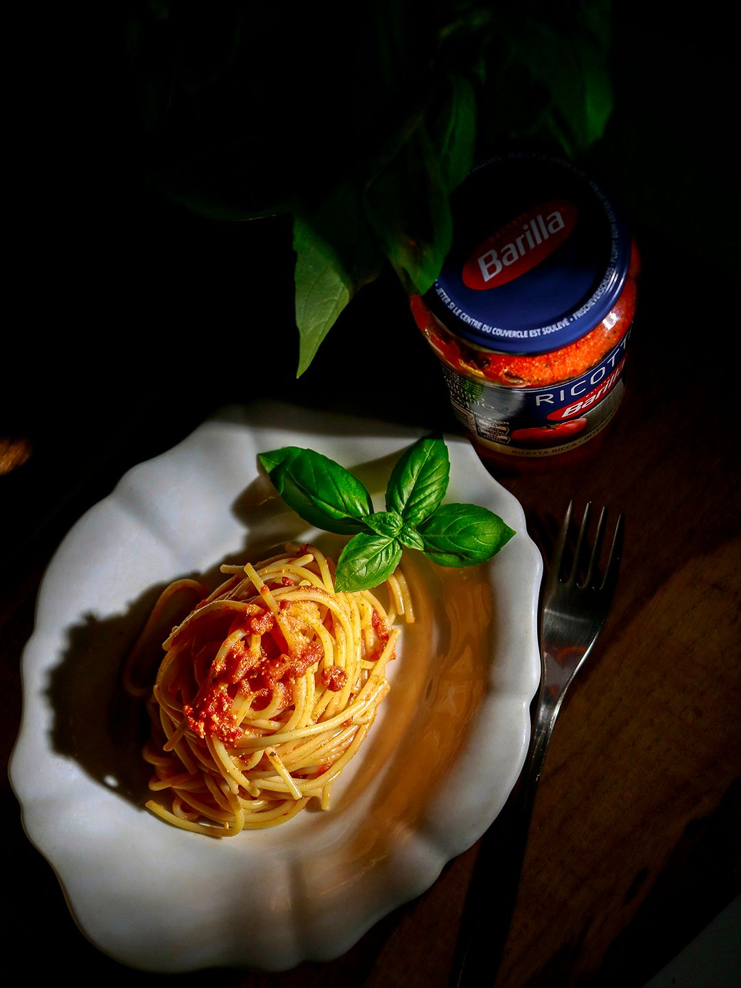 Špageti u umaku od ricote, fotografiranje hrane