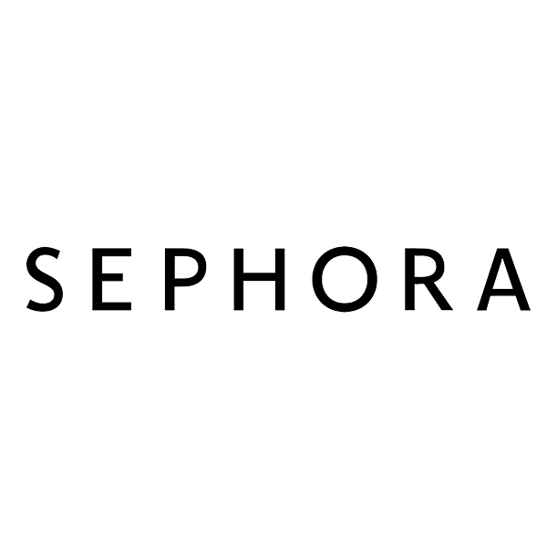 Black and white Sephora logo text against white background.