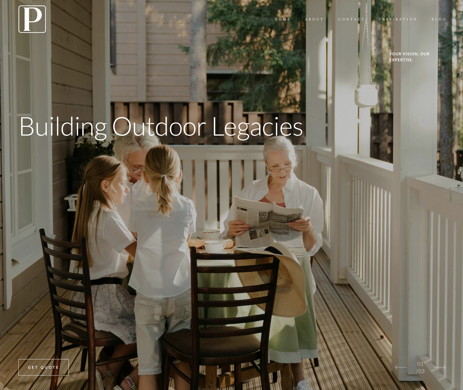 White farmhouse porch with rocking chairs creating welcoming outdoor living space.