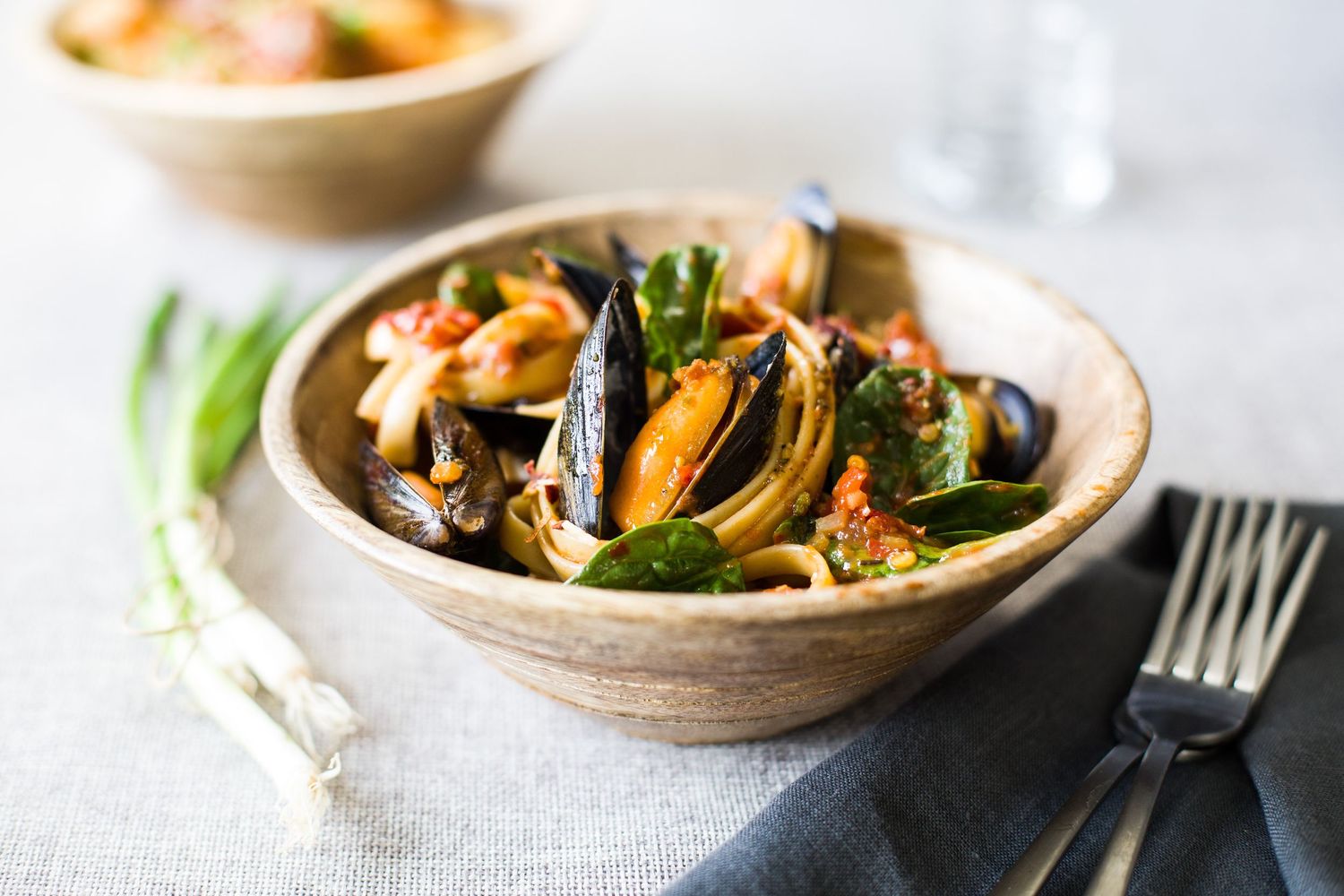 Bowl of pasta with seafood - Image created by Lillie Louise Photography