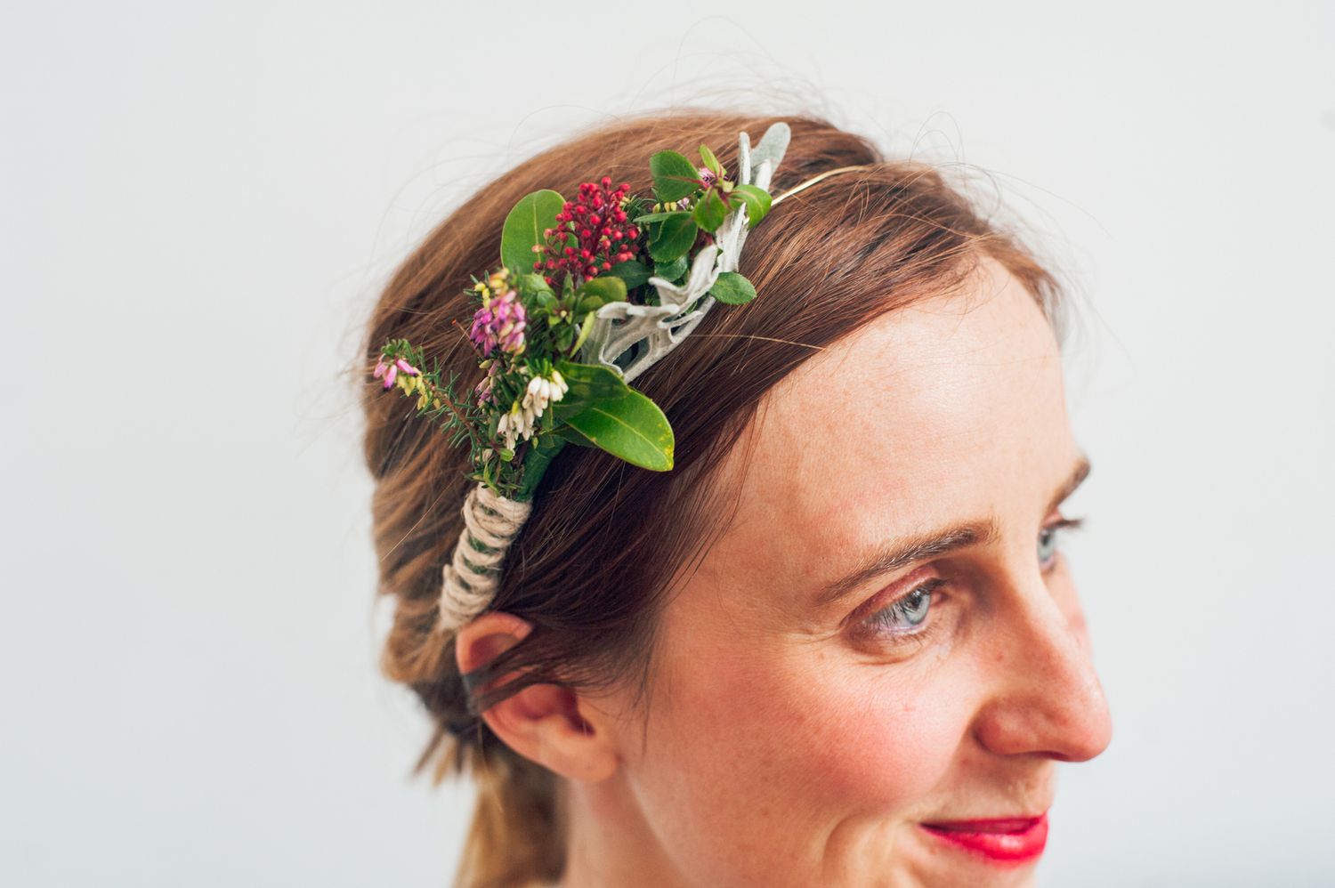 woman with a floral crown