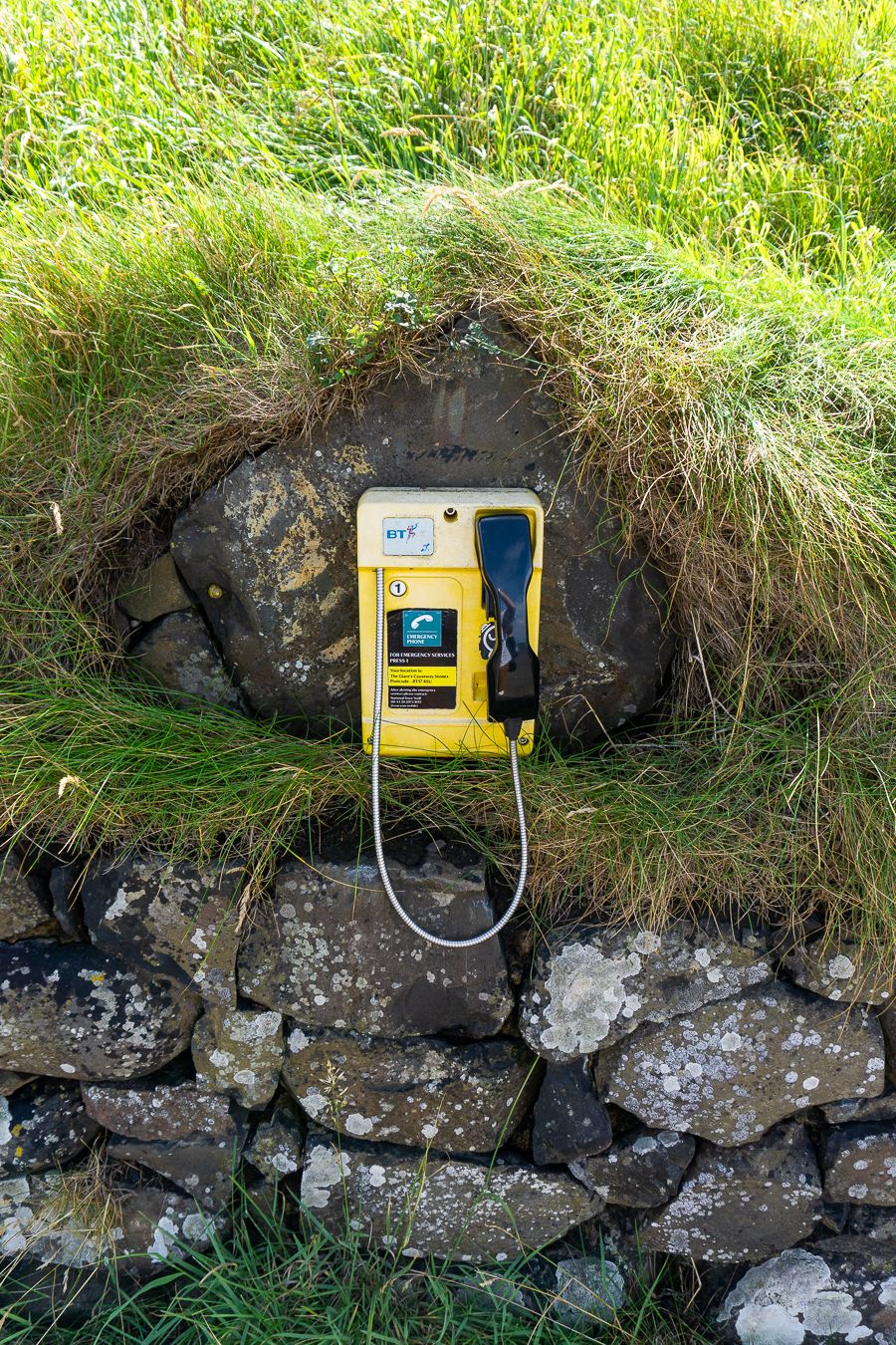 Telephone box in the Mourne Mountains In Northern Ireland