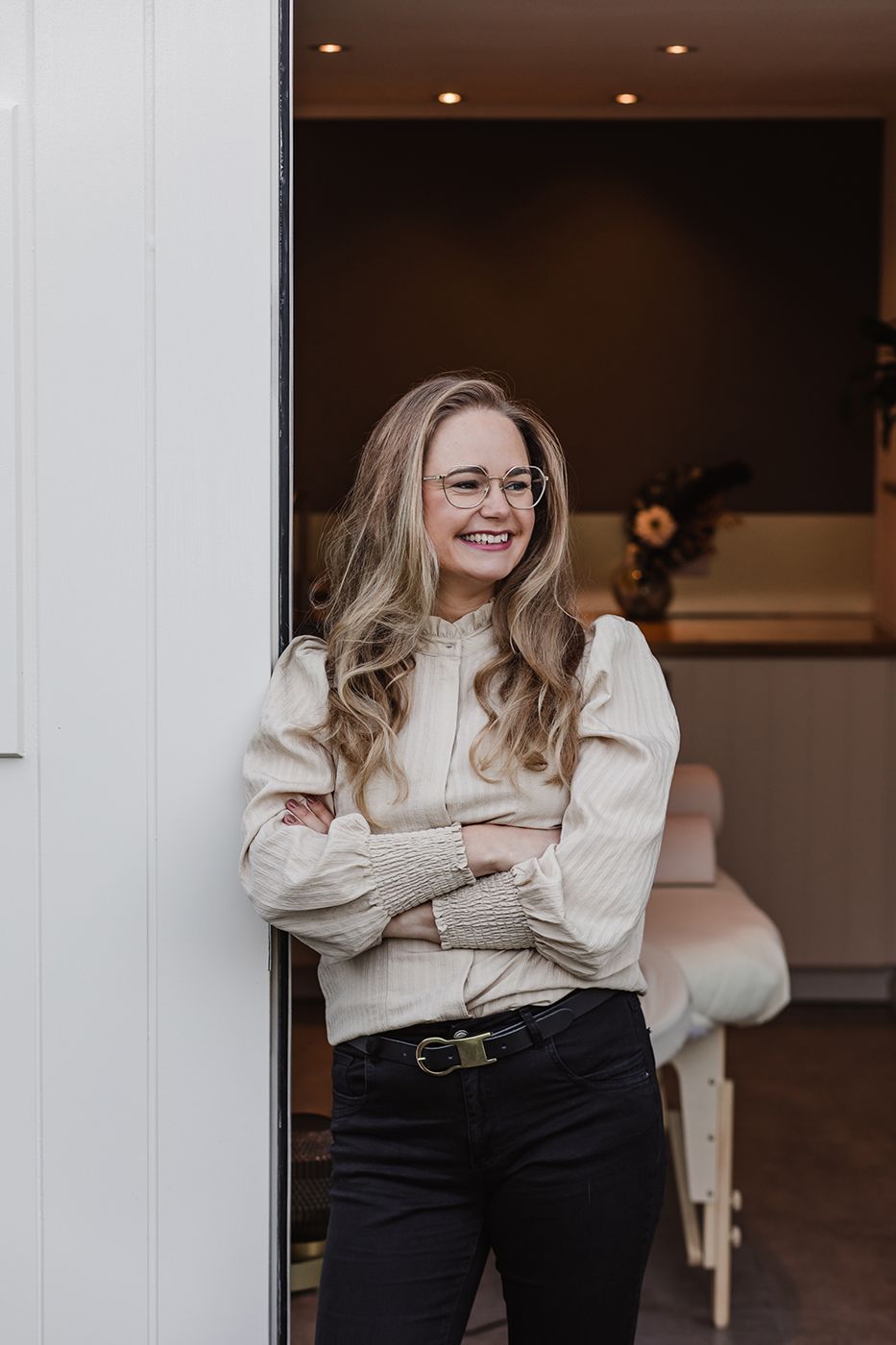 Brandingshoot voor een vrouwelijke schoonheidsspecialiste en masseur voor haar website en social media.