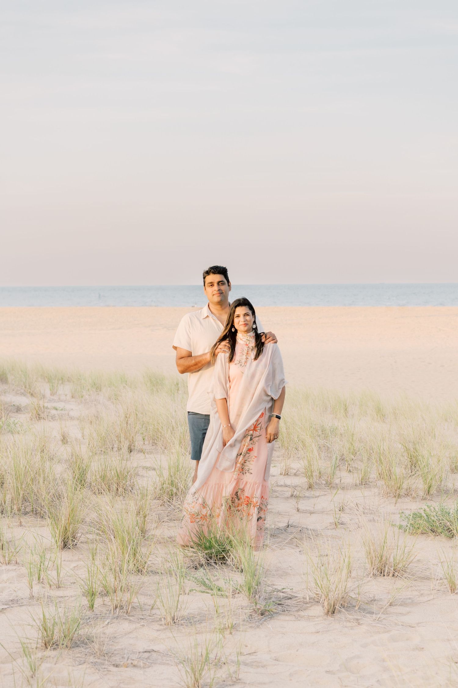 Couples portrait on the Virginia Beach Oceanfront.
