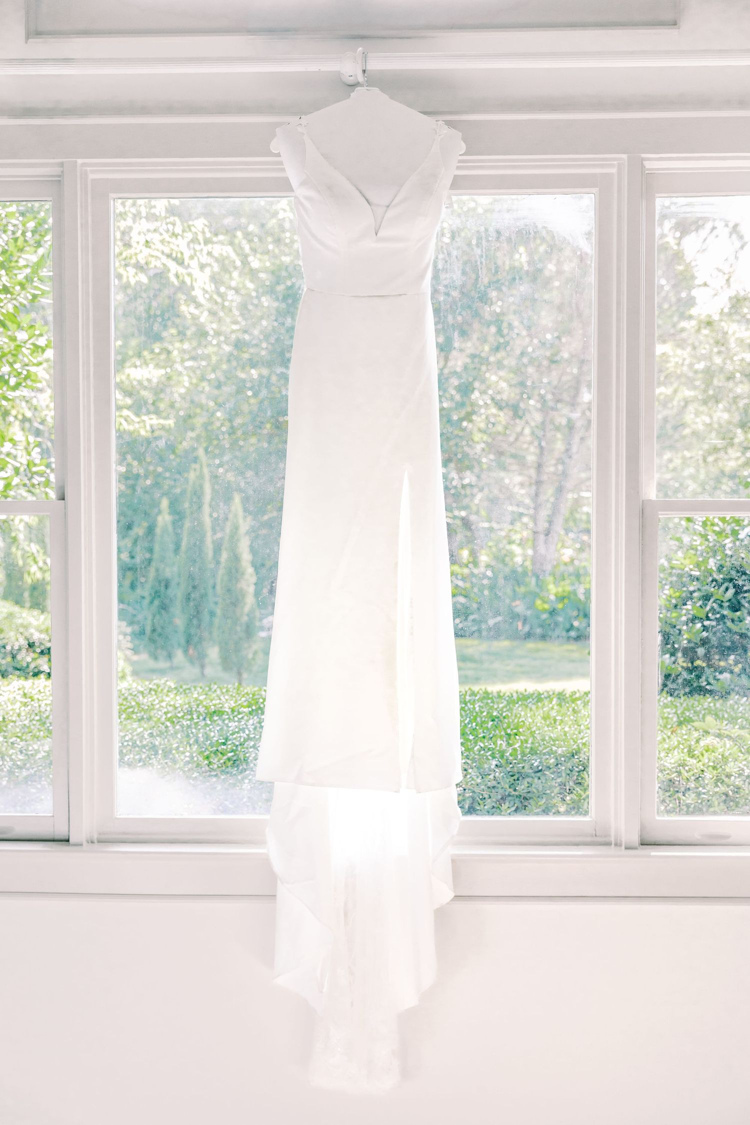 Wedding Dress Details at Church Point Manor in Virginia Beach.