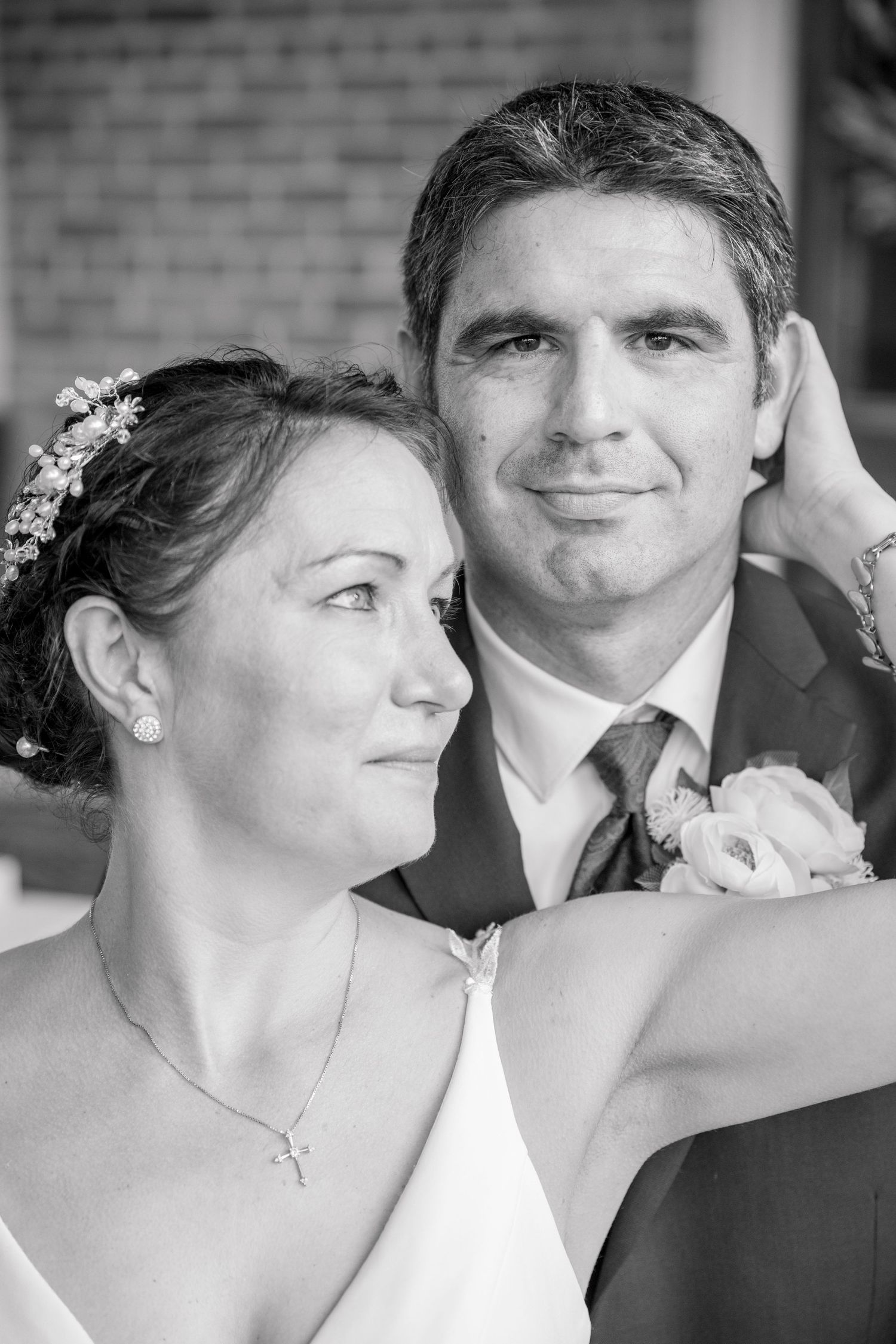 Bride and Groom portraits at Church Point Manor in Virginia Beach.