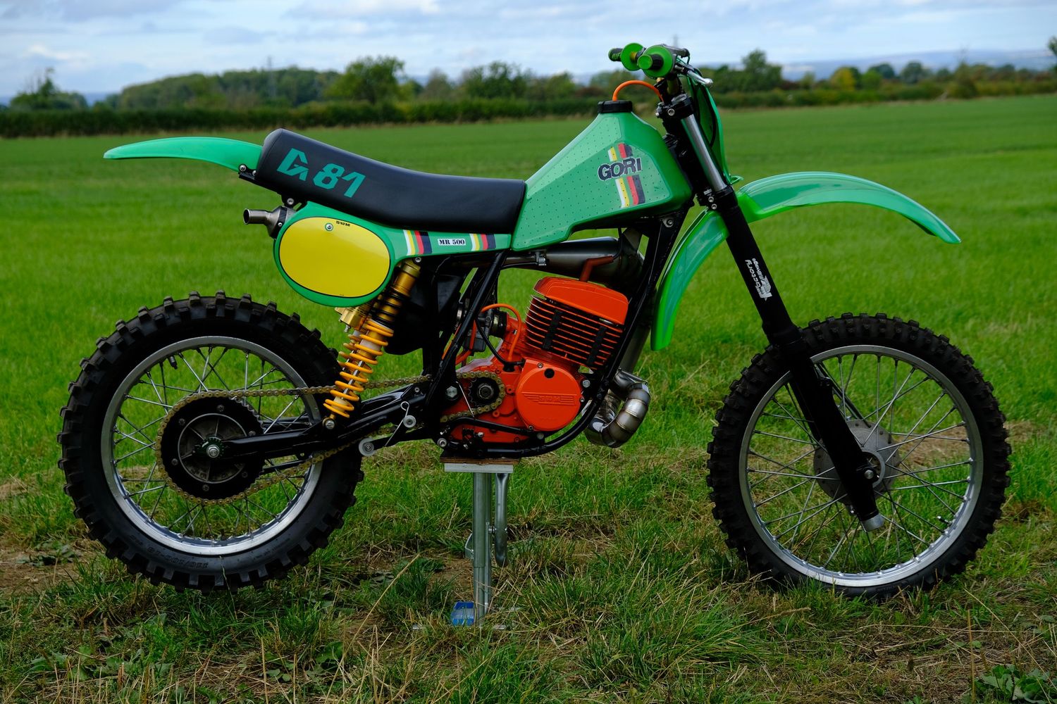 Photo of a Gori Motorcross bike taken for a classic dirt bike magazine.