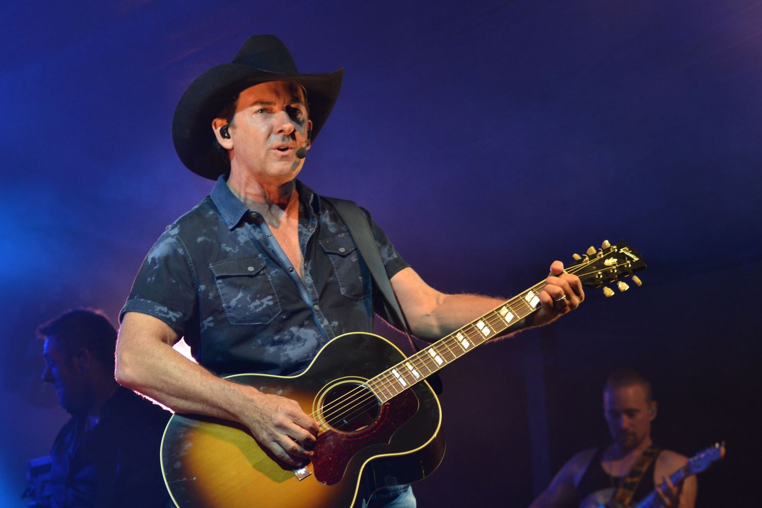 Lee Kernagan on stage at Boyup Brook Country Music Festival in Western Australia.