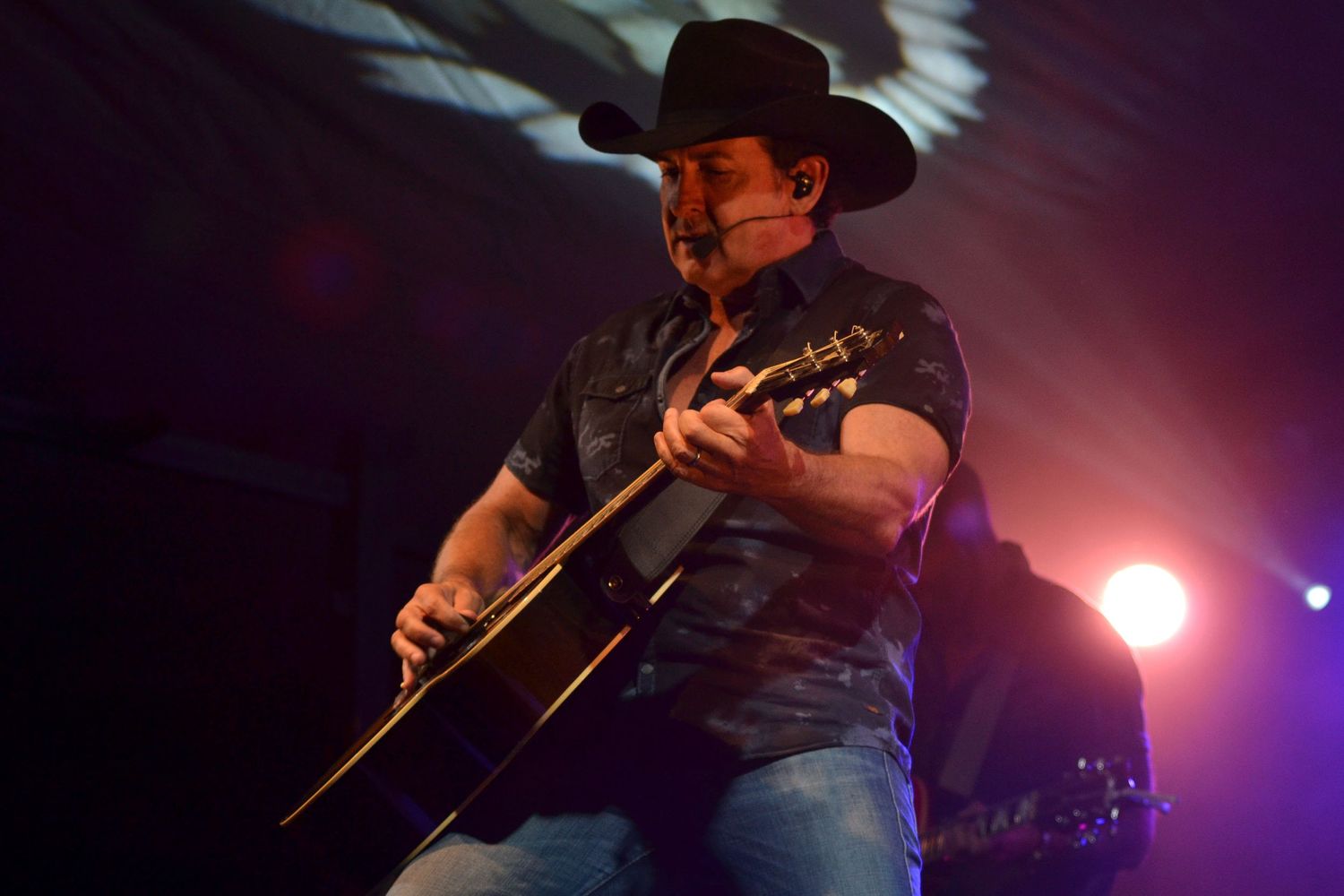 Lee Kernagan on stage at Boyup Brook Country Music Festival in Western Australia.