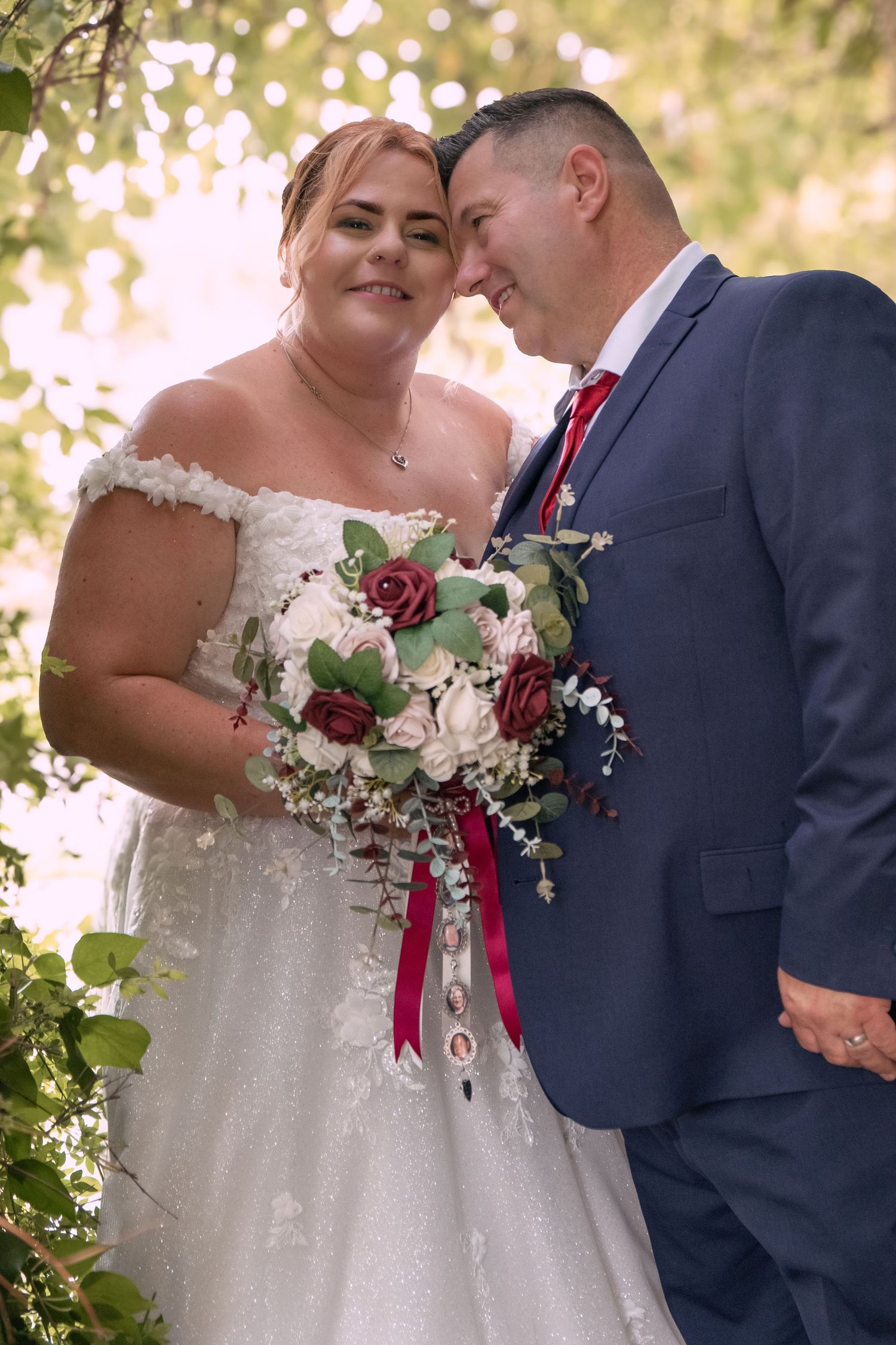 Bride and Groom having an intimate moment during their mini shoot.